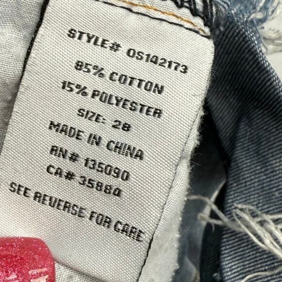 Others Follow Embroidered Frayed Denim Jean Shorts - Picture 5 of 8